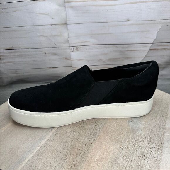 Vince Warren Womens Platform Slip On Sneakers Size 13 Black Casual Shoes - Picture 6 of 12